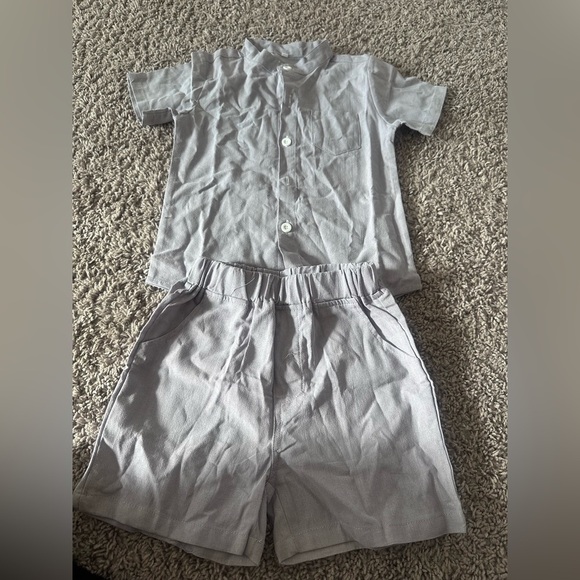 Other - Brand New Gray Linen Pants with Button Detail